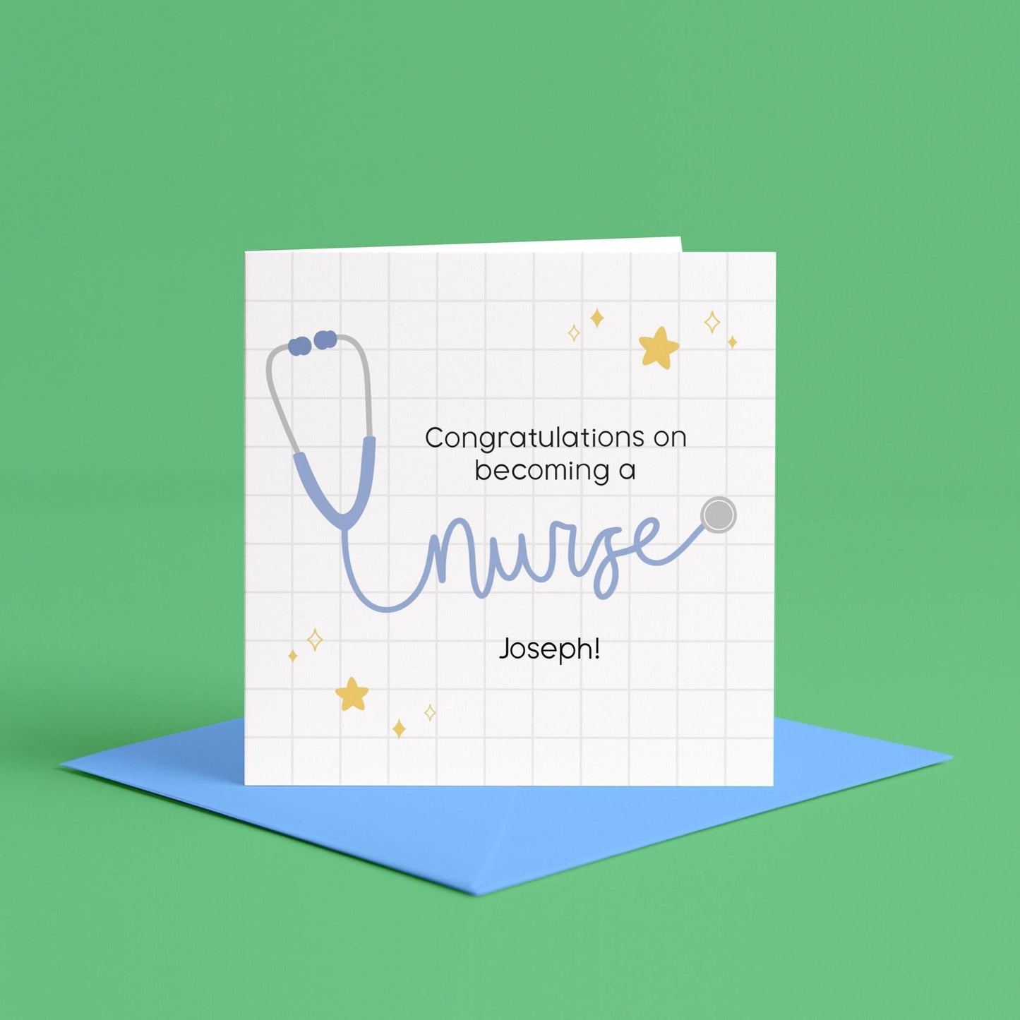 Personalised card for new nurse | nurse graduation gift, qualified nurse card, personalised congratulations card for registered nurse card