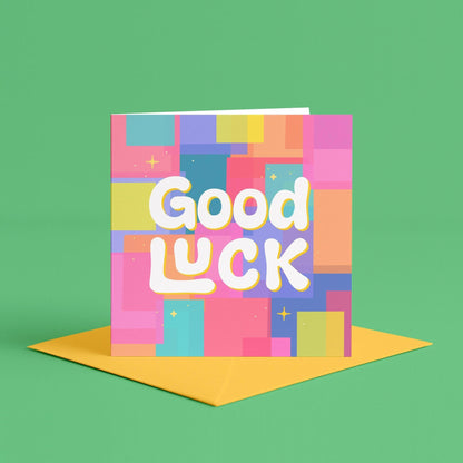 Abstract Good Luck Card | Cute Good Luck Cards, Artsy Good Luck Cards, Wishing You Luck Card, Funky Good Luck Card, Unique Good Luck Cards