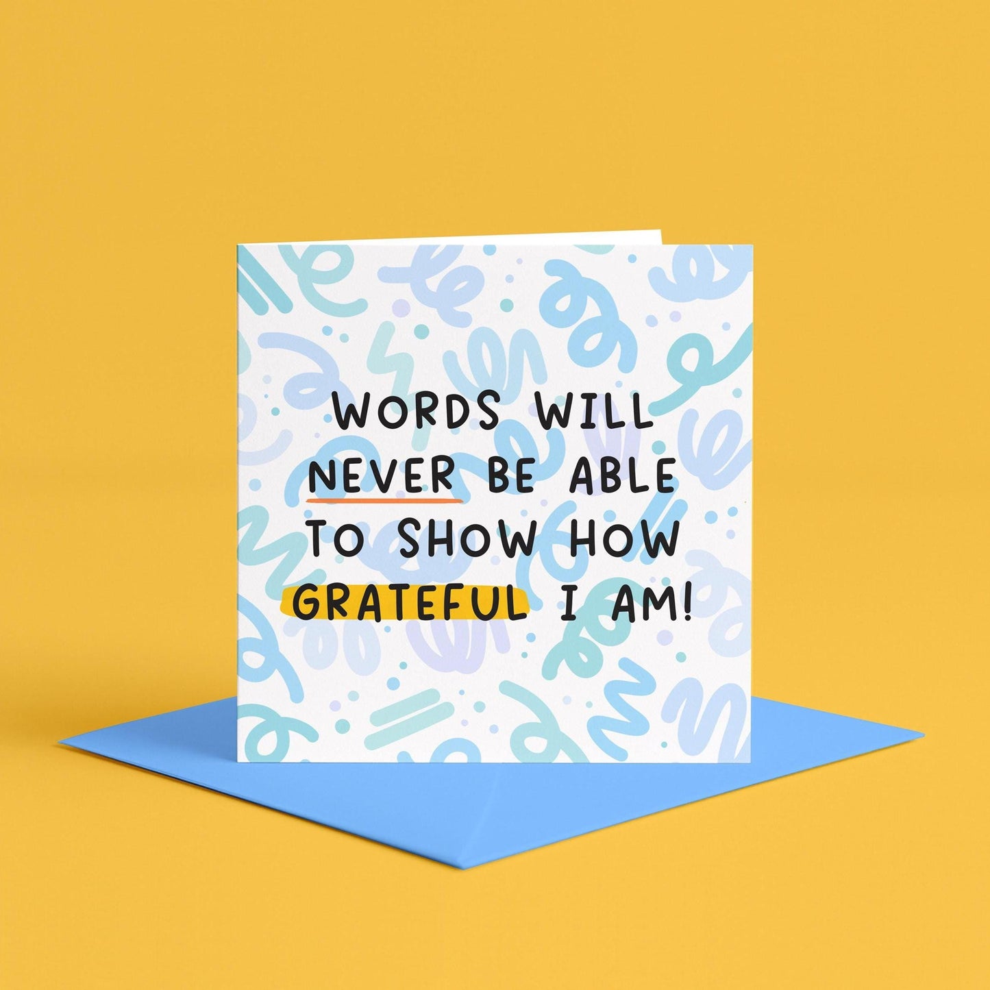 So Grateful Card | Thank You Card, How Grateful I Am Personalised Card, Colorful Thank You Greeting Card, Thank You For Your Help Card Gift