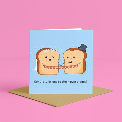 To The Newly Breads Card Mr and Mrs Wedding Day Card | On Your Wedding Day Card, Cute Wedding Cards, To The Happy Couple, Congratulations