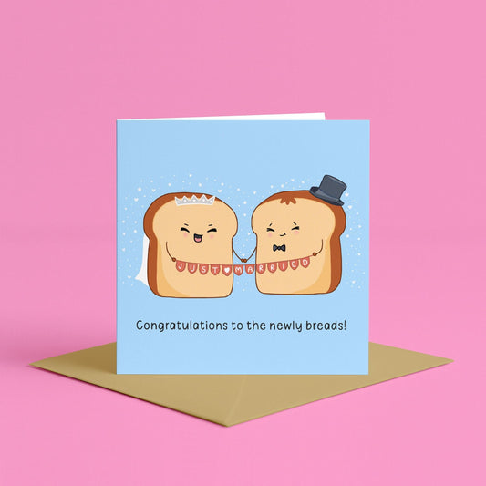 To The Newly Breads Card Mr and Mrs Wedding Day Card | On Your Wedding Day Card, Cute Wedding Cards, To The Happy Couple, Congratulations