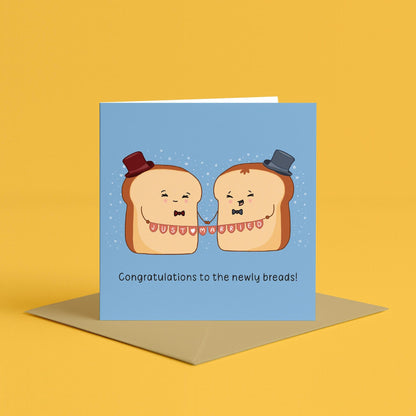 Newly Breads Card Congratulations Card | Mr and Mr Happy couple, Greetings card For Gay Wedding, Love is love, Groom & Groom card for them
