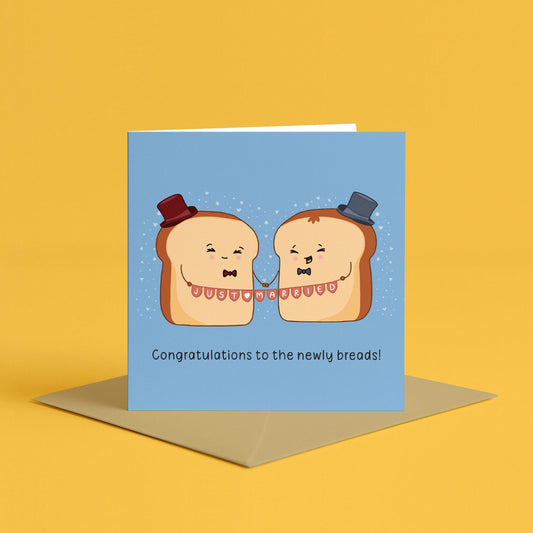 Newly Breads Card Congratulations Card | Mr and Mr Happy couple, Greetings card For Gay Wedding, Love is love, Groom & Groom card for them