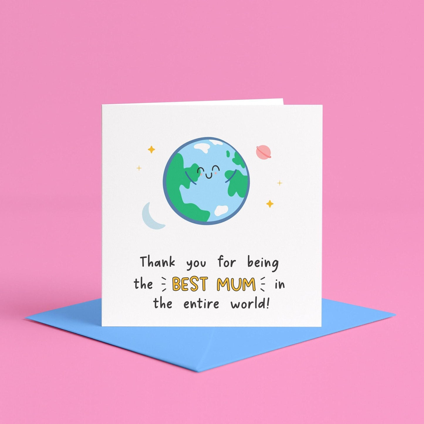 Thank You for Being the Best Mum in the World Card | To My Mum Card, Best Mum Ever, Mum Appreciation Card, Cute Thanks For Being My Mum Card