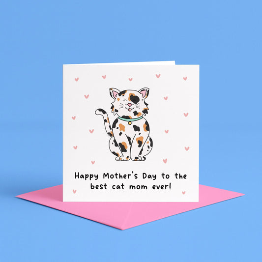 Best Cat Mom Happy Mother's Day Card | To Mom From The Cat, Mothers Day Card From Cat, Happy Meowthers Day Card, Cat Mom Mother's Day Gift