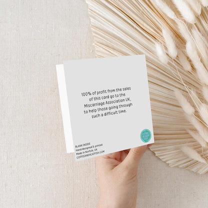 100% PROFITS TO CHARITY - Miscarriage bereavement card for mum | bereavement sympathy card, miscarriage baby loss, ectopic baby loss card