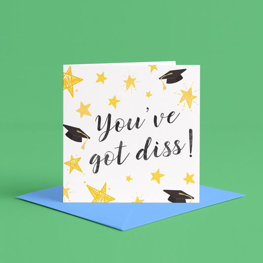 You've Got Diss | Dissertation Hand In Card, Dissertation Card, Dissertation Gift, Uni Finished Cards, Well Done on Your Dissertation Cards
