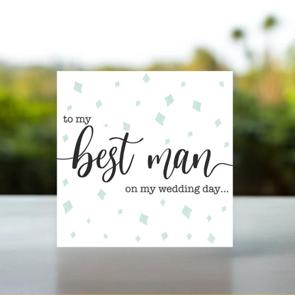 To My Best Man On My Wedding Day Card | Thank You Best Man Card, Personalised Best Man Card, Wedding Cards, Wedding Party Card, For BestMan