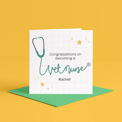 Personalised Veterinary Nurse Graduation Card | Congratulations To Qualified Vet Nurse, Veterinary Nurse Card, Vet Nurse Graduation Gift