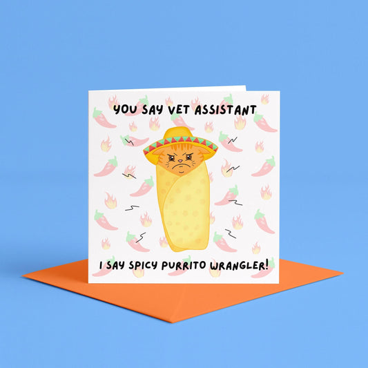 Vet Assistant birthday card | Funny Cat Vetmed Birthday card, Card for Veterinary Care Assistant, Kennel Assistant Card, Vet Assistant Gift