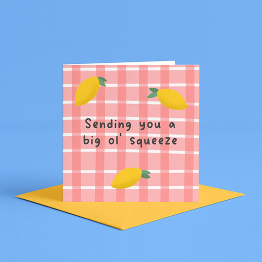 Sending You a Big Squeeze Card | Big Hugs Card, Thinking of You Card, Sending Love Card, Mental Health Card, Positive Encouragement Card