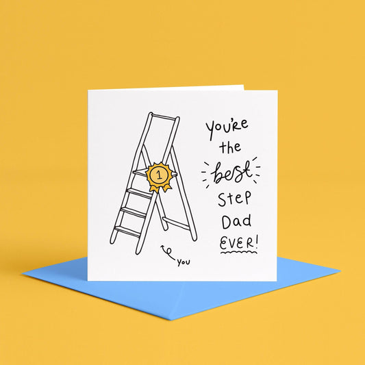 Best Stepdad Ever Card | Best Step Dad Birthday Card, Best Step Dad Christmas Card, Bonus Dad Card, Dad By Choice Card, Step Father Gift