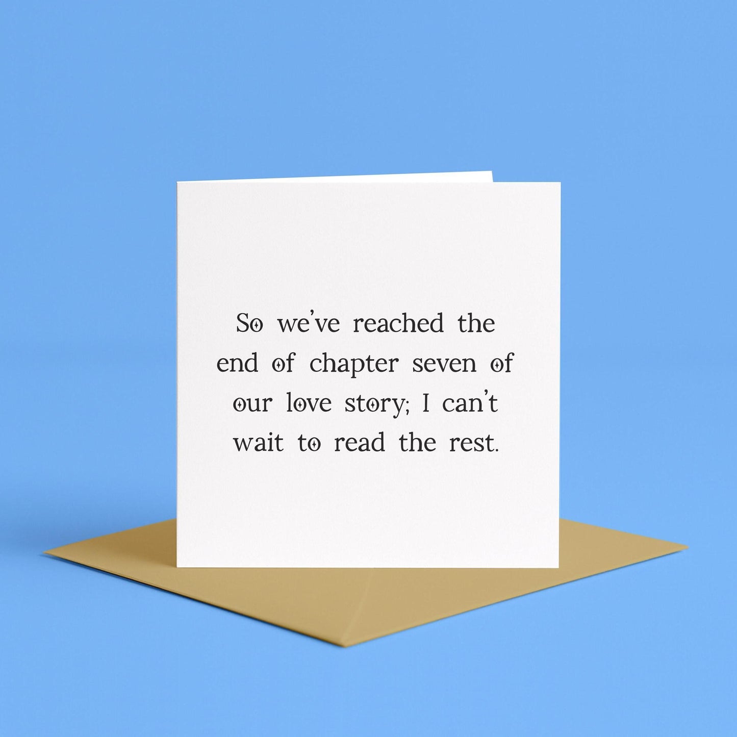7th Anniversary Card | End of Chapter Seven Card, 7 Year Relationship Cards, 7 Years of Us Card, Seven Years Married Card, 7th Anniversary