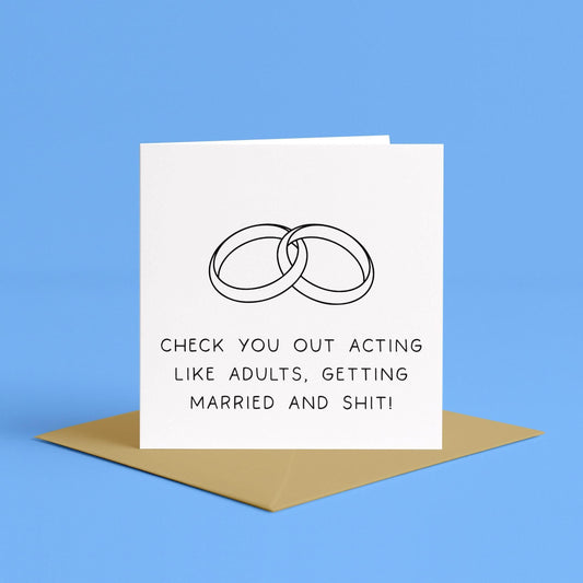 Funny Card for Engaged Men, Cheeky Engagement Card for Men, Funny Congratulations On Your Engagement Card for Men, Funny LGBTQ Marriage Card