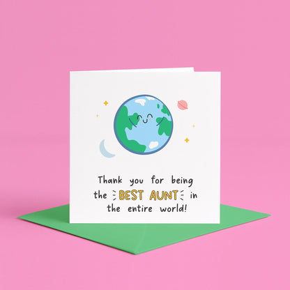 Best Aunt In The World Card | Best Auntie Ever Card, Best Aunt Card, For Auntie Birthday Card, Card for Aunt, Best Aunt Ever Greeting Card