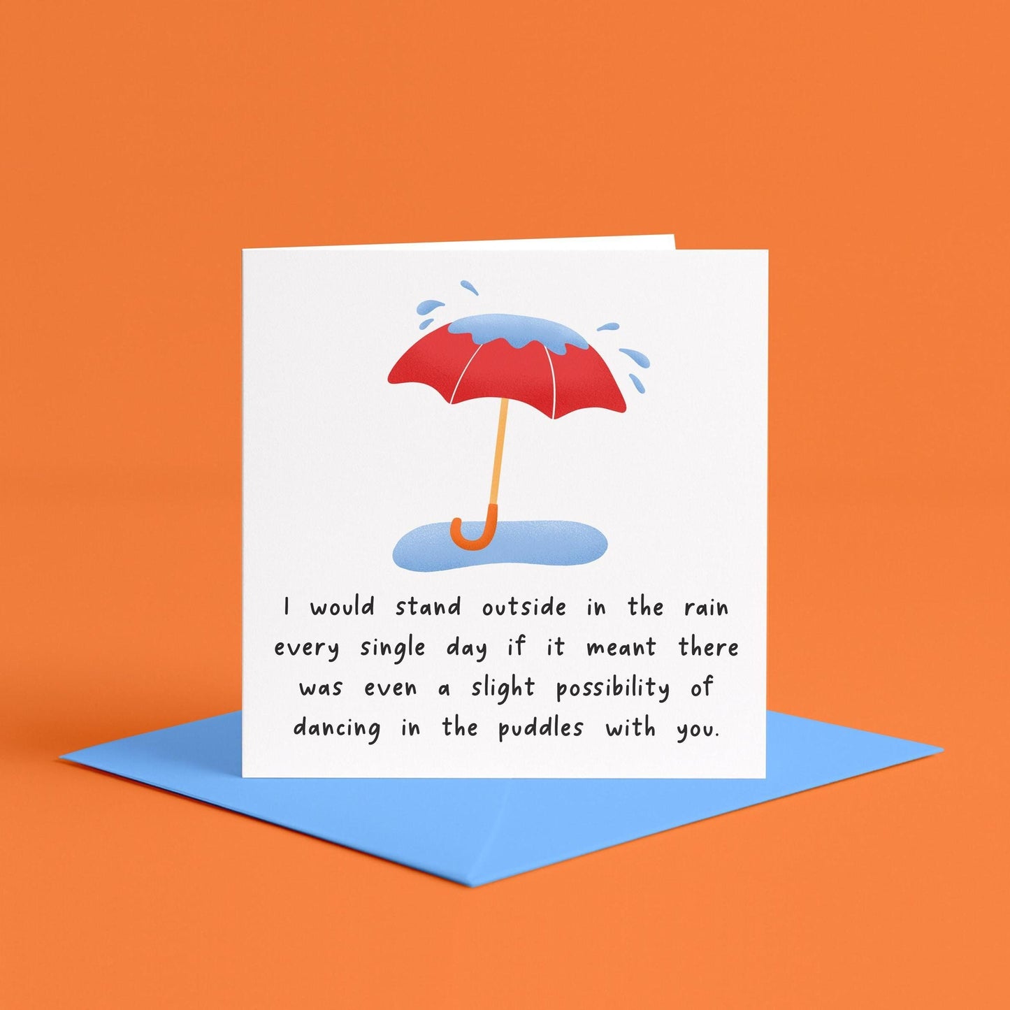 Dancing In The Rain With You Card | Anniversary Card For Husband, for Wife, for Boyfriend, for Girlfriend, spouse, Romantic Anniversary Card