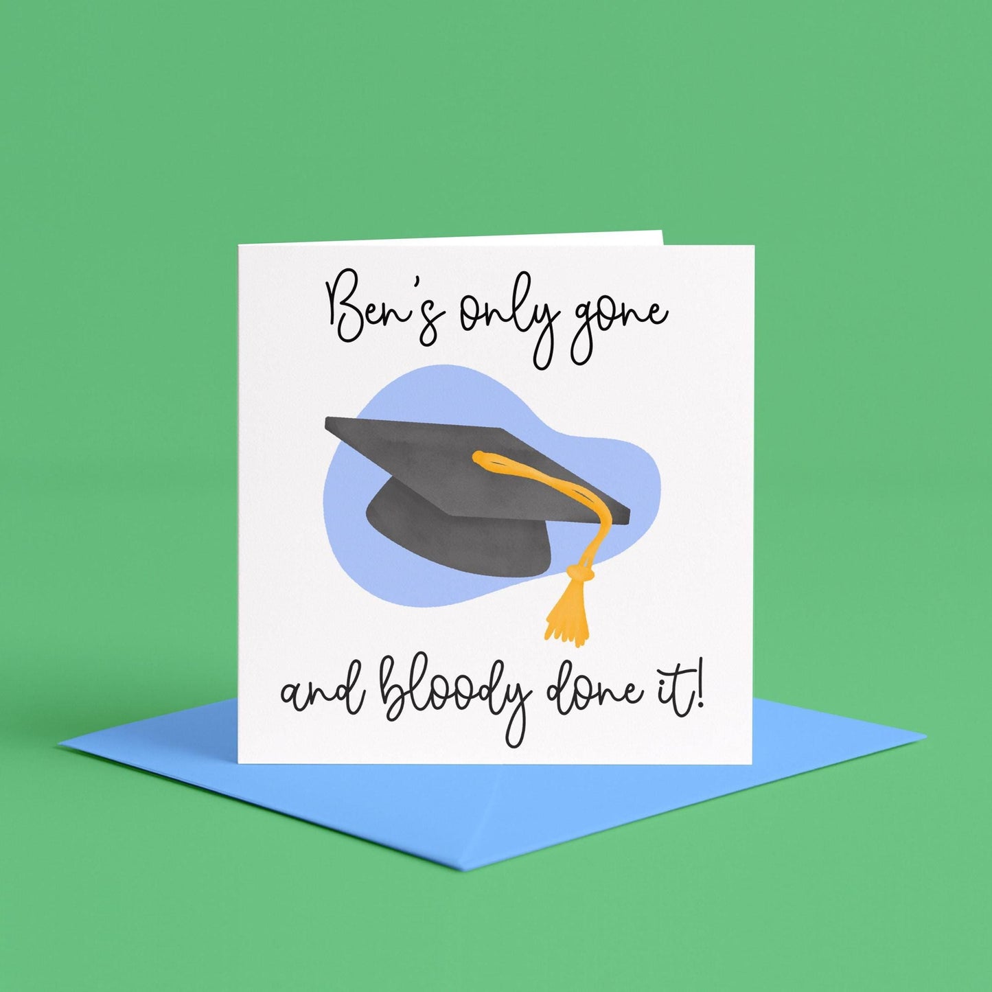 Personalised Uni Graduation Card for Him | Well Done on Graduating Card, Son Graduation Card, Graduation Card with Name, College Graduation