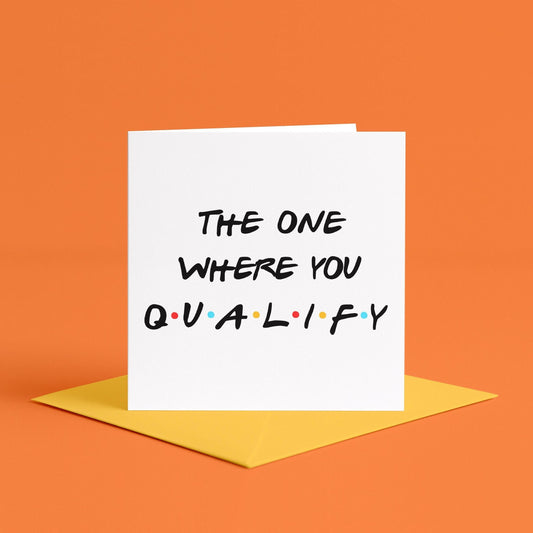 Congratulations on Qualifying Card | Qualified Nurse Card, Qualified Teacher Card, Qualification well done proud of you for qualifying card