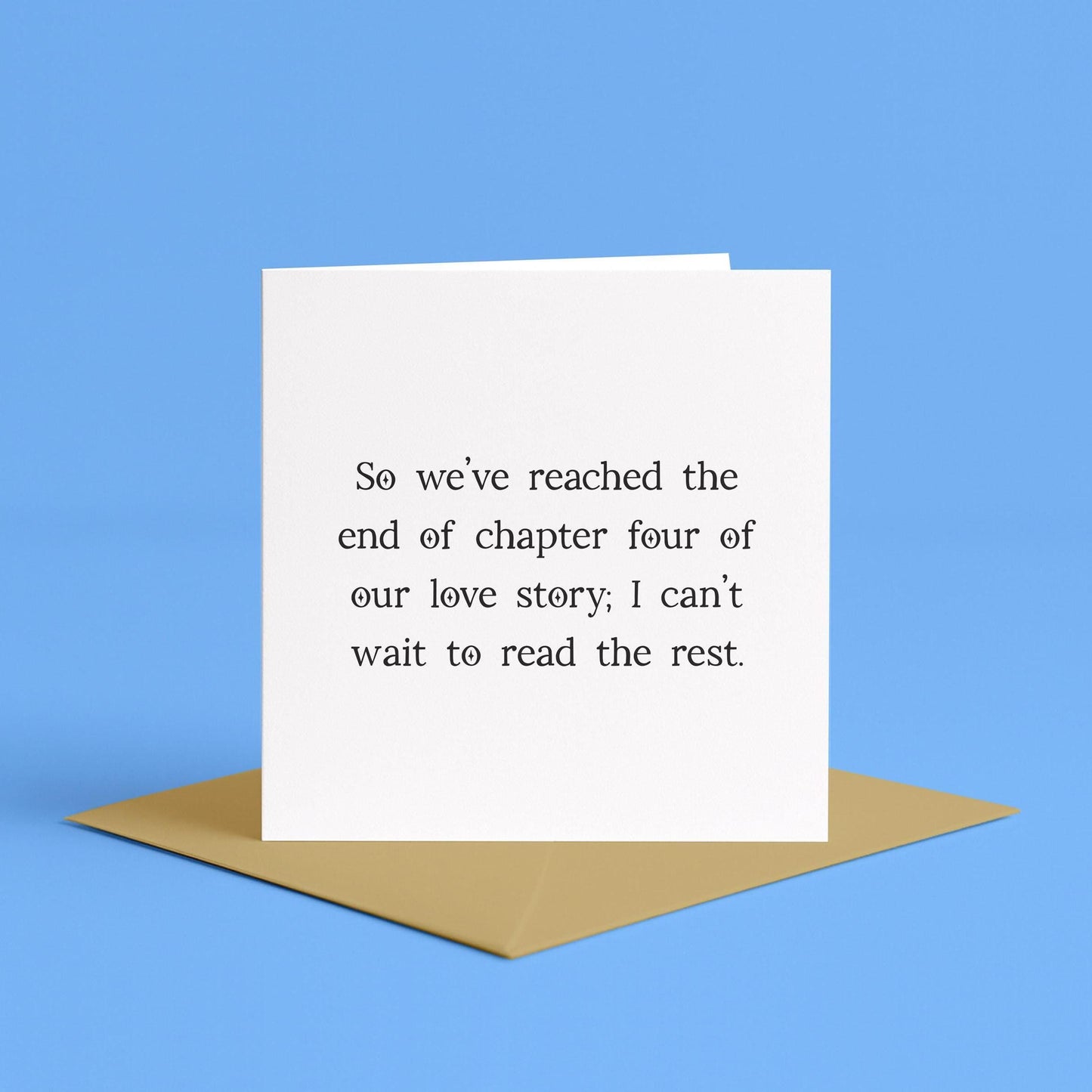 4th Anniversary Card | Cute Fourth Anniversary Card, Romantic 4 Year Wedding Anniversary Card, 4 Years Married Card, 4 Years Together Card