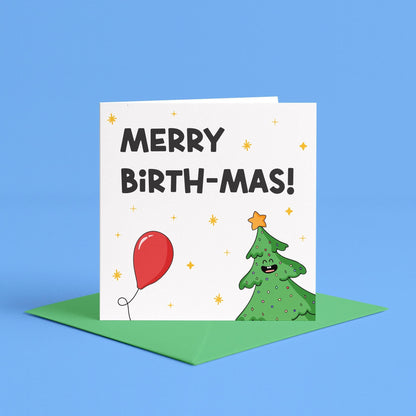 Merry Birthmas Card | Funny Christmas Birthday Card, December Birthday Card, Christmas Eve Birthday Card, Boxing Day Birthday Card, Birthday