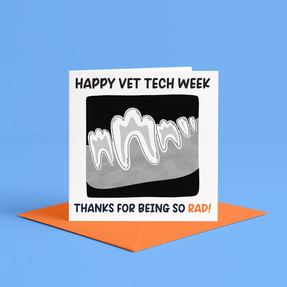 Rad Vet Tech Week Card | Cards for Vet Tech Week 2026, Vet Tech Appreciation Cards, for Veterinary Technician Week, Vet Tech Gifts Vet Tech