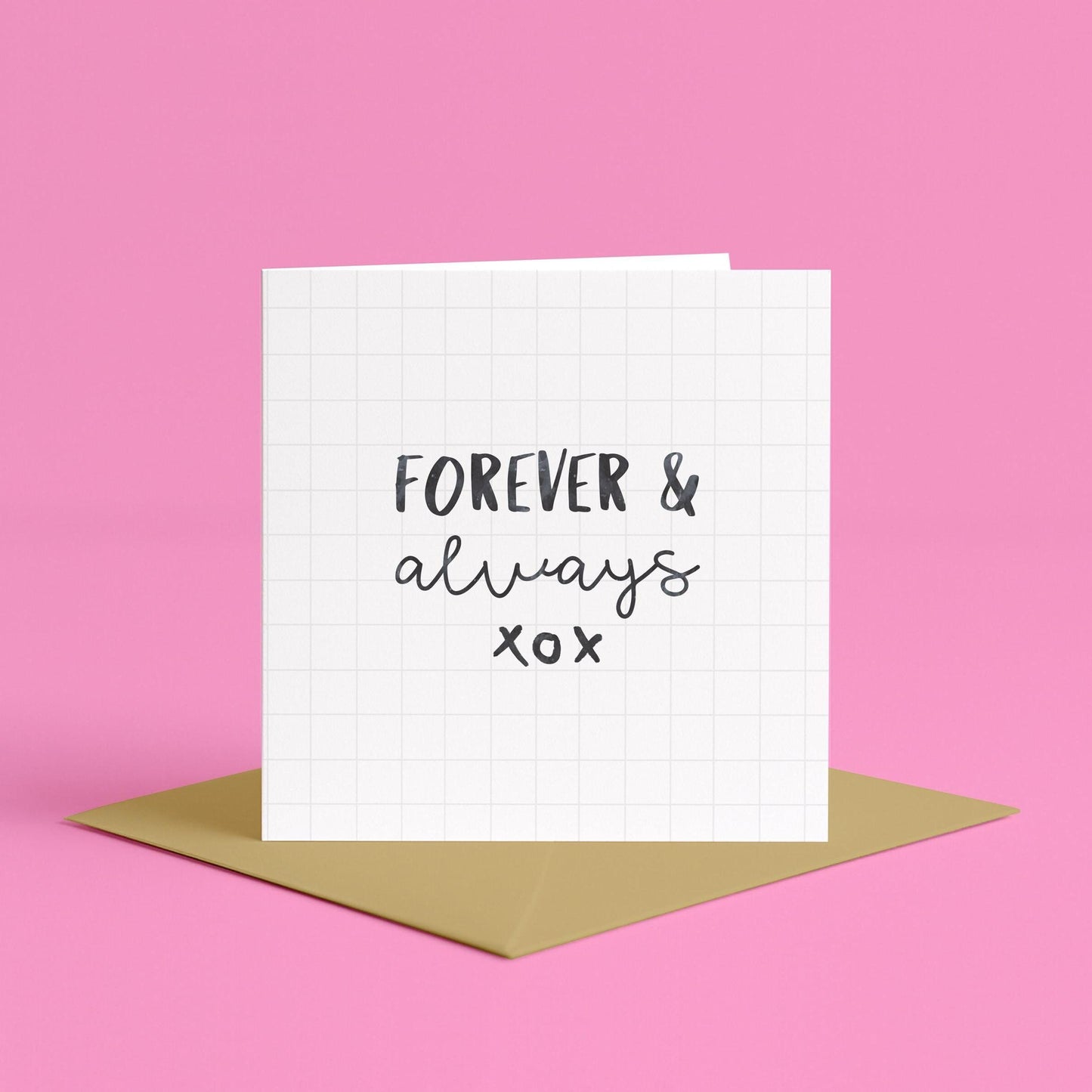 Forever & Always romance Card | Anniversary Card for him or her, simple anniversary card, simple I love you card for him for her for them