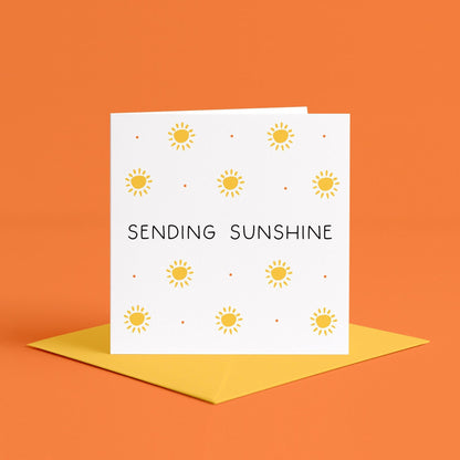 Sending You Sunshine Greeting Card | Sending Good Vibes, Cheer Up Cards, Thinking of You Card for Friend, Sending You Healing Card, Sunshine
