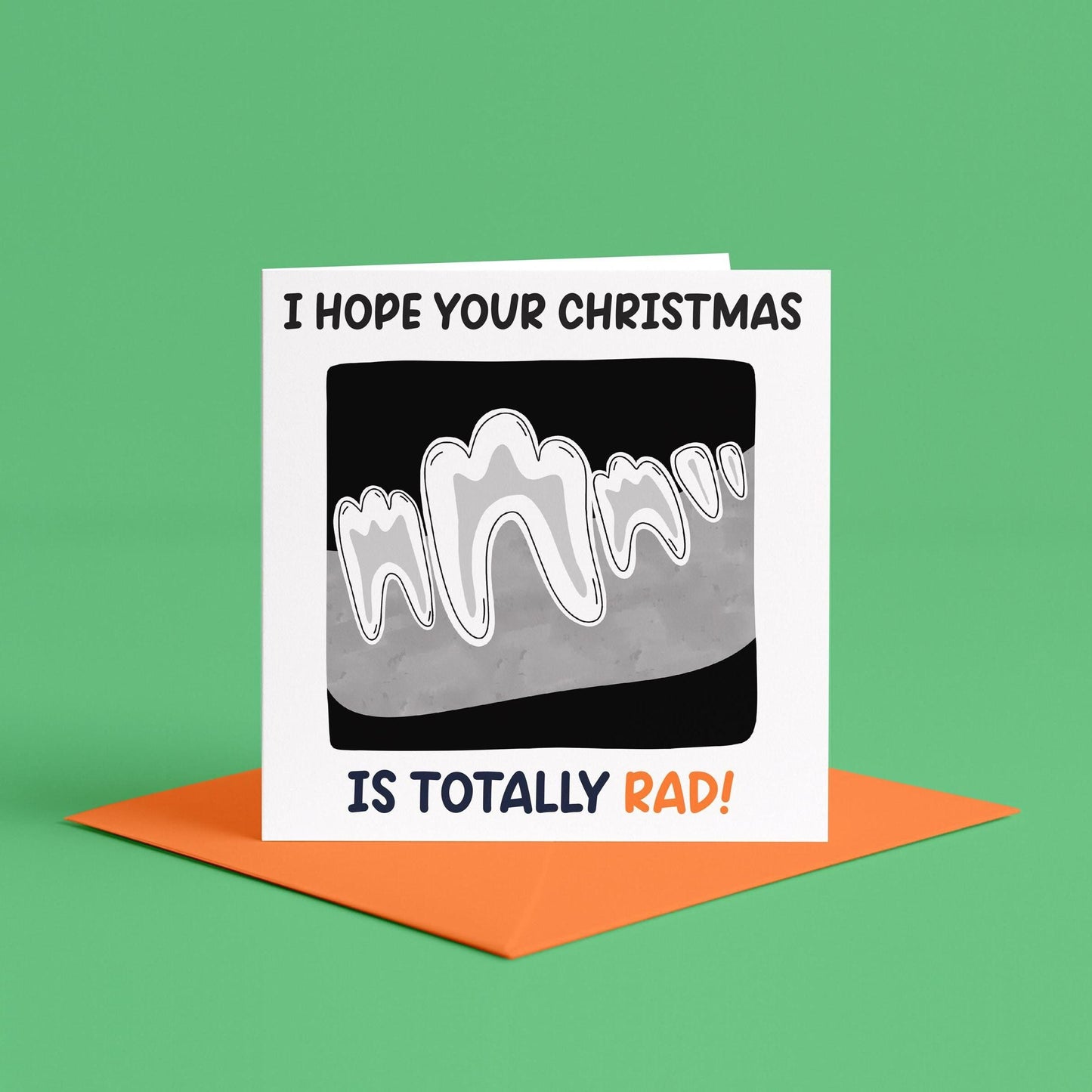 Rad Christmas | Funny Dentistry Christmas Cards, Vet Nurse Vet Tech Christmas Card, Radiographer Christmas card, X-ray Tech Christmas Cards