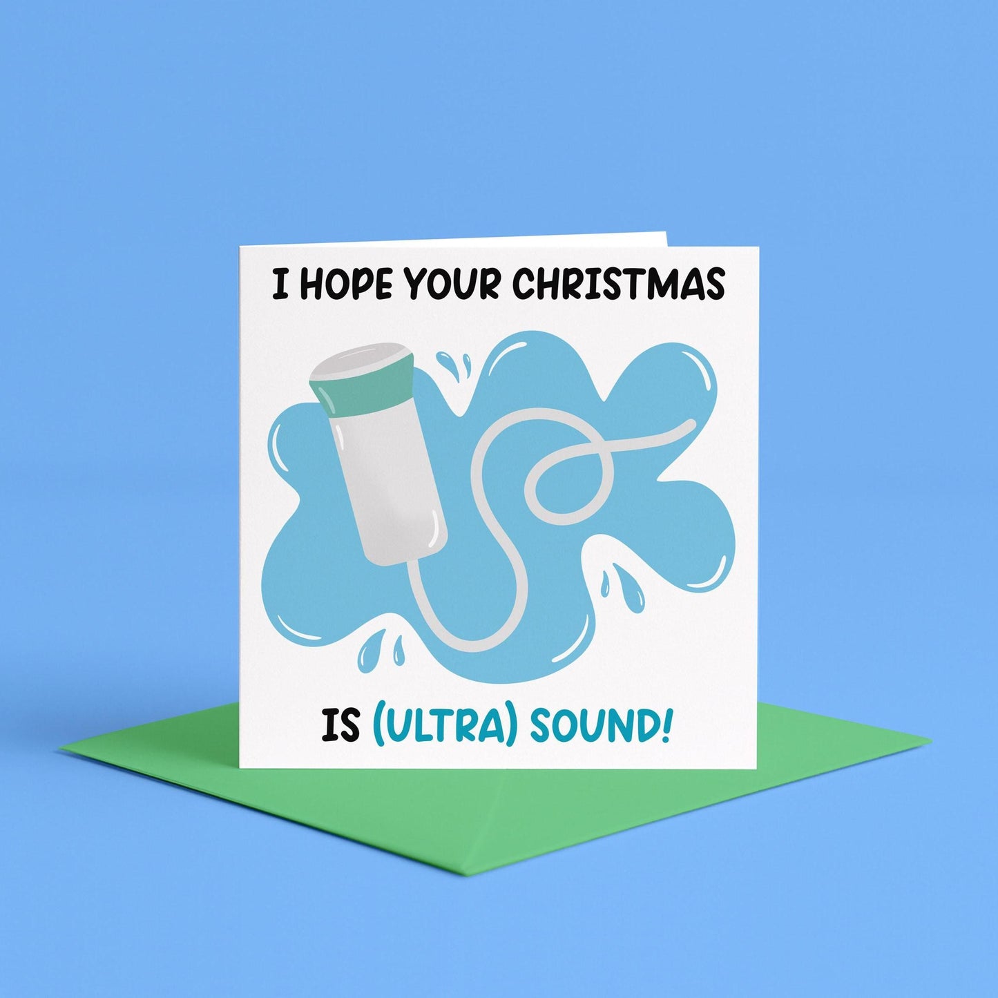 Ultrasound Tech Christmas Card | Medical Christmas Cards, Veterinary Christmas Card, for Vet Nurse Vet Tech, Ultrasonographer Christmas Card