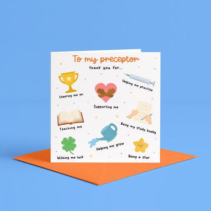 To my Wonderful Preceptor card | Nursing Preceptor cards, preceptor thank you card, preceptor appreciation, nursing mentor thank you card