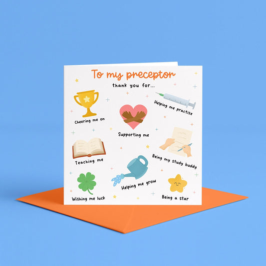 To my Wonderful Preceptor card | Nursing Preceptor cards, preceptor thank you card, preceptor appreciation, nursing mentor thank you card