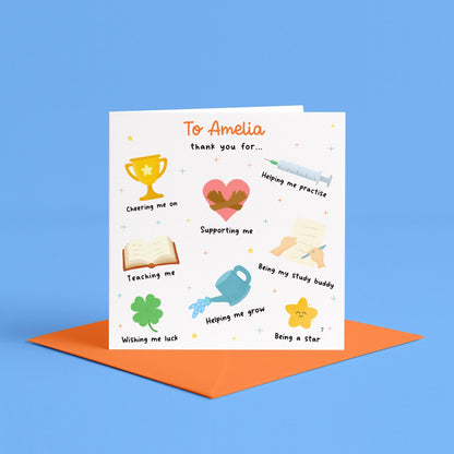 Personalised Thank You Card for Mentor | Clinical Coach, Preceptor, Teacher, Personalised Card For Clinical Coach, Personal Card For Teacher