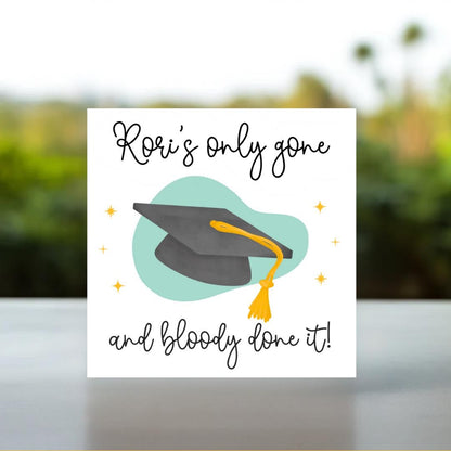 Personalised Non Gendered Graduation Card With Name | Personalised Graduation Card, Gender Neutral Graduation Card for Them, They Them Grad
