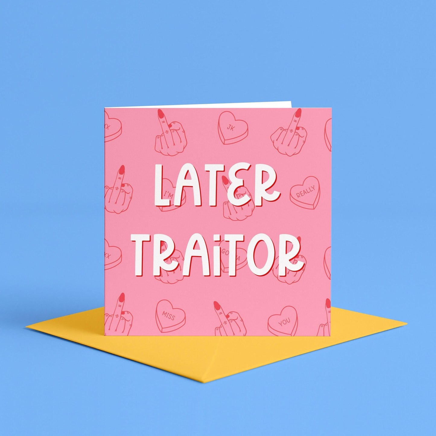 Later Traitor | Funny leaving card for work bestie, sorry you’re leaving card, work bestie leaving, goodbye funny colleague new job card
