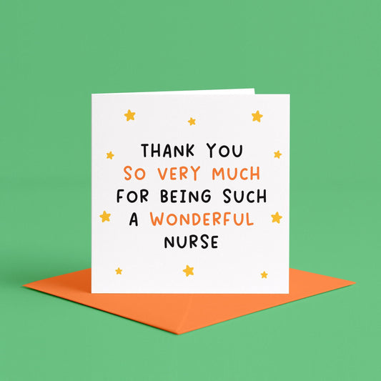 Thank You to a Wonderful Nurse Card | Heartfelt Appreciation Card for Nursing Staff, Nurse Appreciation Card, Best Nurse Ever, Nurse Gifts