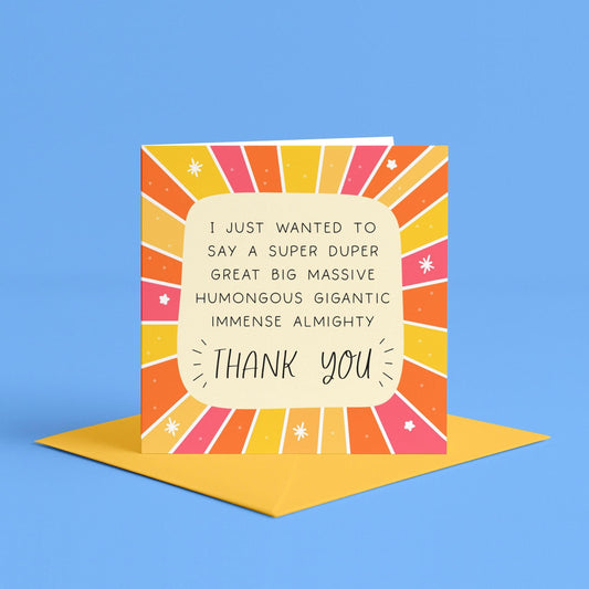 A massive thank you card | Thank you so much cards, I really appreciate you card, thank you for your help cards, thank you cards for friends