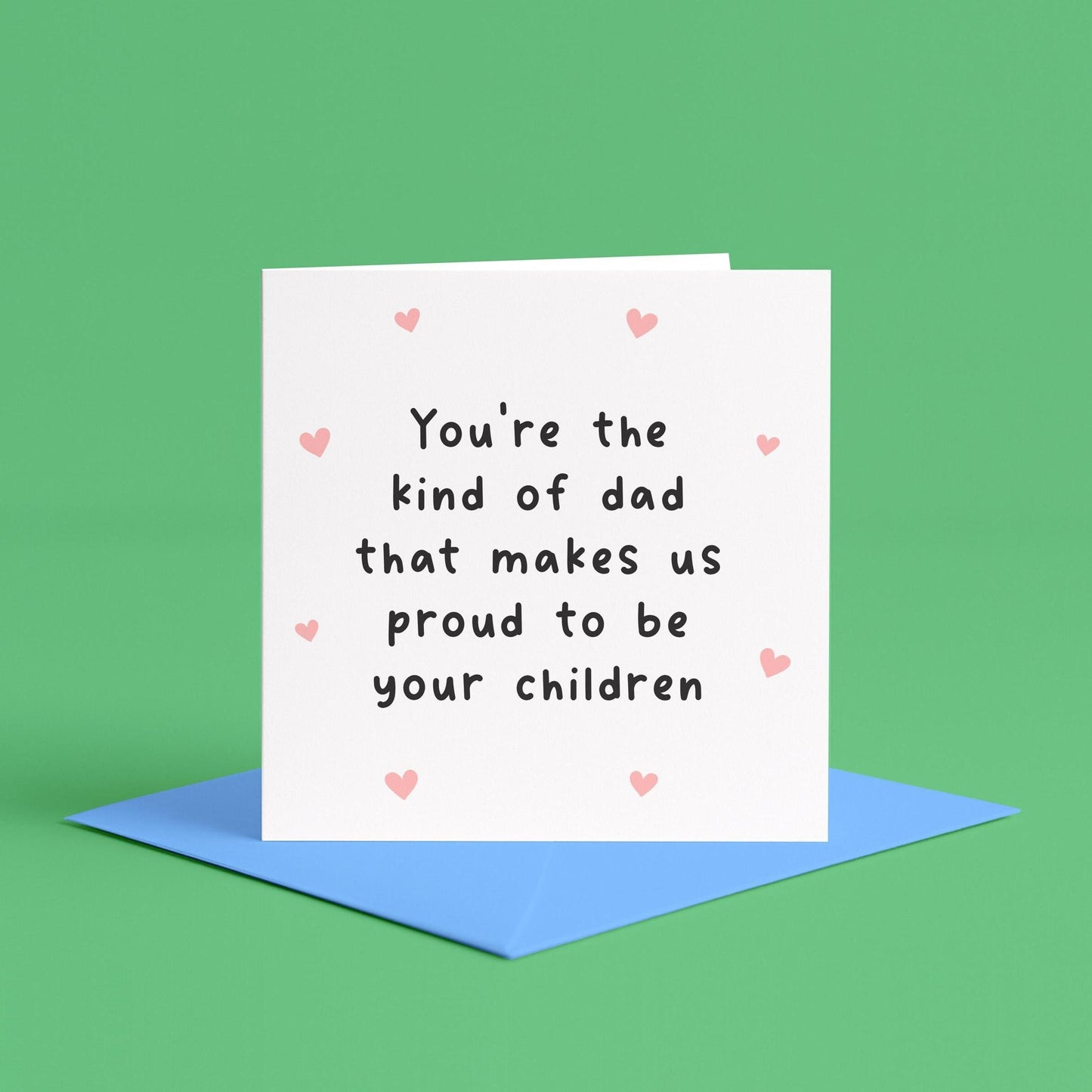 Proud to be your child card for dad | Father’s Day card from your children, non-binary proud of you Father’s Day card, proud of dad card