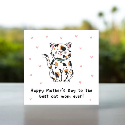 Best Cat Mom Happy Mother's Day Card | To Mom From The Cat, Mothers Day Card From Cat, Happy Meowthers Day Card, Cat Mom Mother's Day Gift