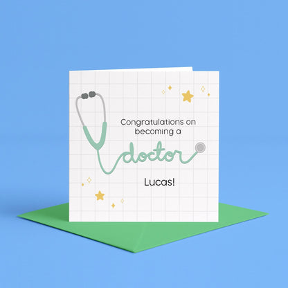 Personalised Congratulations Card For New Doctor | Doctor Graduation Card, Congratulations Medical School Card, Custom Qualified Doctor Card