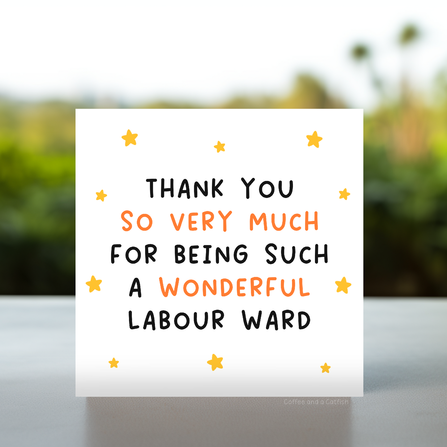 Labour and delivery staff thank you card, Maternity staff appreciation card, Thank you card for labour ward team, Labour and delivery thank you greeting card, Maternity ward gratitude card, Thank you card for delivery nurses