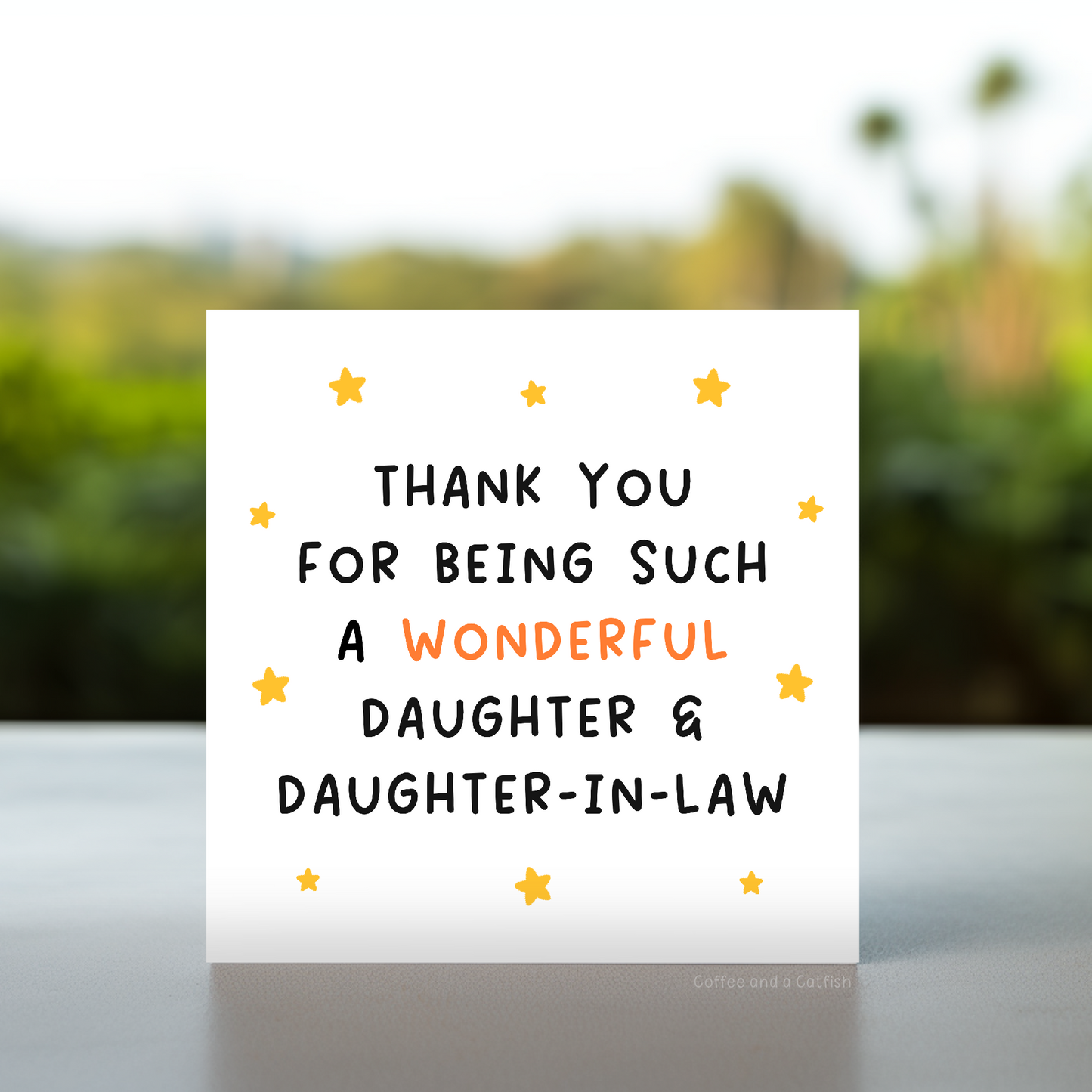 Thank you daughter and daughter-in-law card, LGBTQ thank you card, lesbian couple card, LGBTQ inclusive card, two bride thank you card, daughter-in-law thank you, thank you for being a wonderful daughter and daughter-in-law, card for same-sex couple, card from mum to daughter and wife, card for married daughters, card for lesbian couple, thank you family card, thoughtful card for daughter-in-law, inclusive wedding thank you card, card from mother to daughter-in-law, same sex couple greeting card