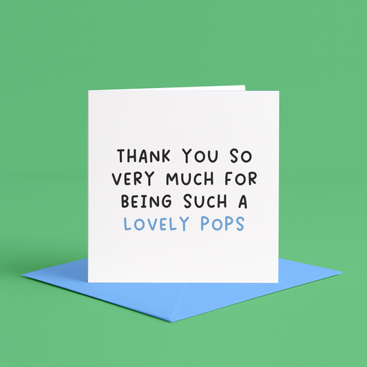 Thank you pops card, Loveliest pops card, Thank you card for pops, Best pops ever card, pops appreciation card, pops thank you greeting card, Special pops card, Heartfelt pops card, pops thank you, best pops in the world card, grandad pops cards