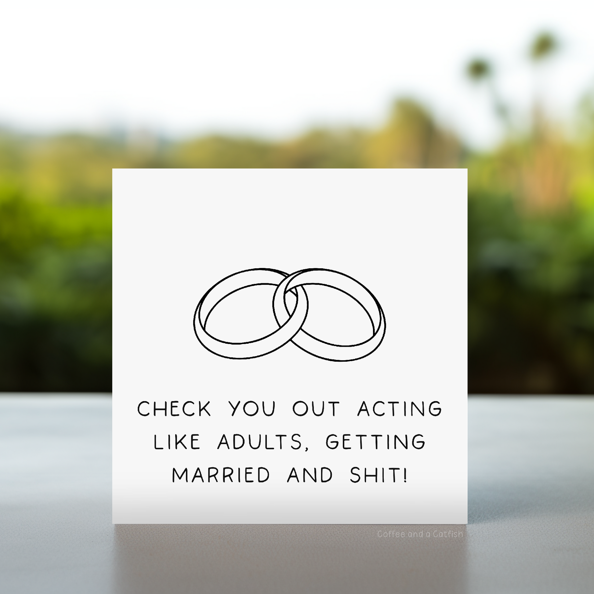 Sarcastic engagement card, Witty engagement card, Engagement card for friends, Unique engagement card, Engaged and adulting card, Funny couple engagement card, Engagement greeting card, Marriage humor card, hilarious rude engagement cards, funny card