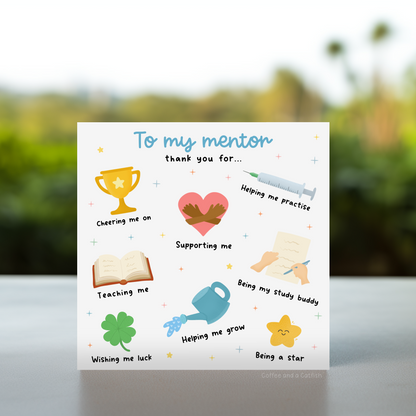 Card for nursing mentor appreciation, Thank you card for clinical mentor, Nursing guide thank you card, Nurse educator thank you card, Thank you card for nursing leadership, I appreciate you nursing mentor card, nurse mentor gifts for mentor