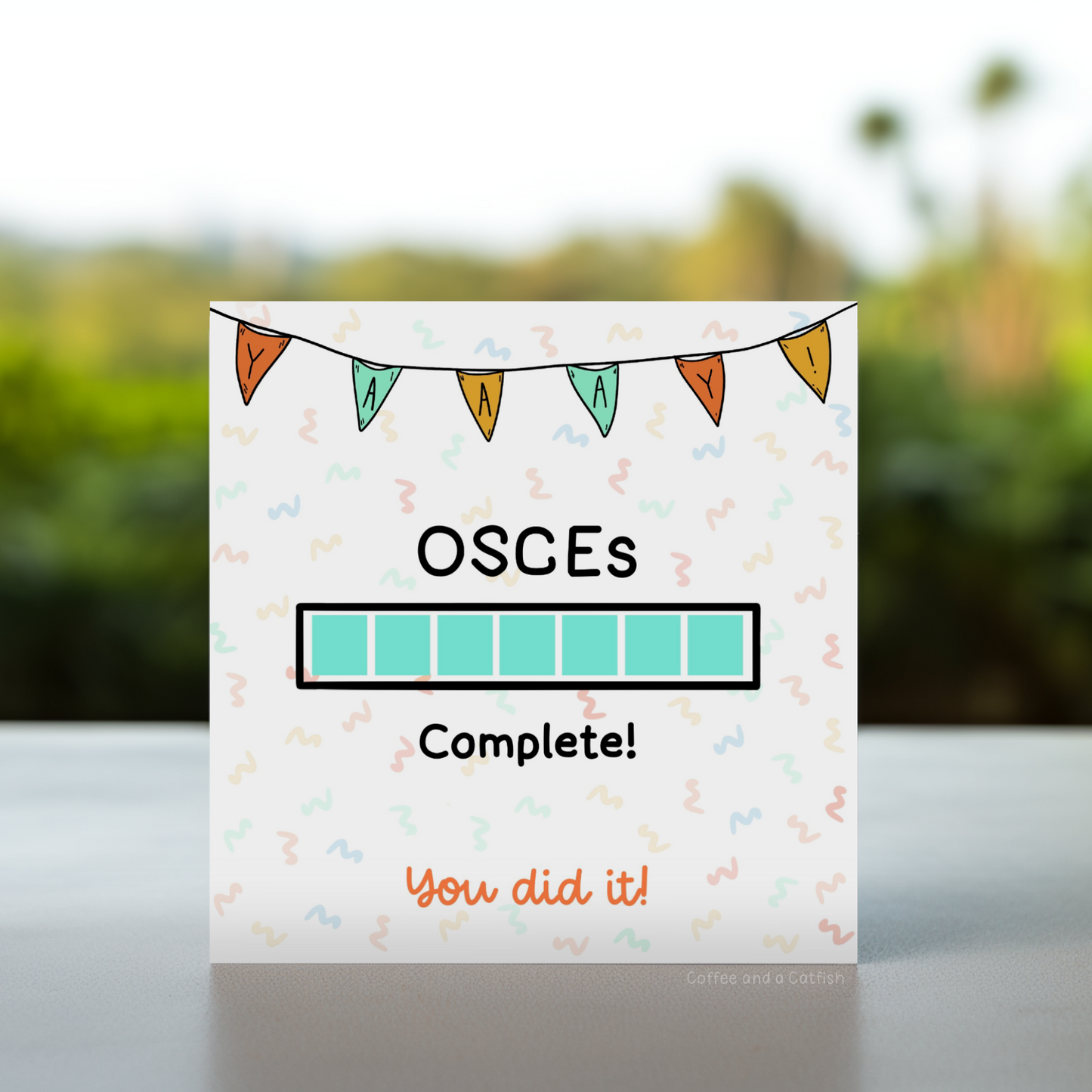 OSCEs Complete Card | OSCE pass card, well done on your OCSEs, well done OSCE pass, OSCE dog, OSCE revision notes, OSCE notes, vet nurse pass, vet nursing gifts, vet nurse gifts, vet nurse congratulations cards, new doctor congratulations