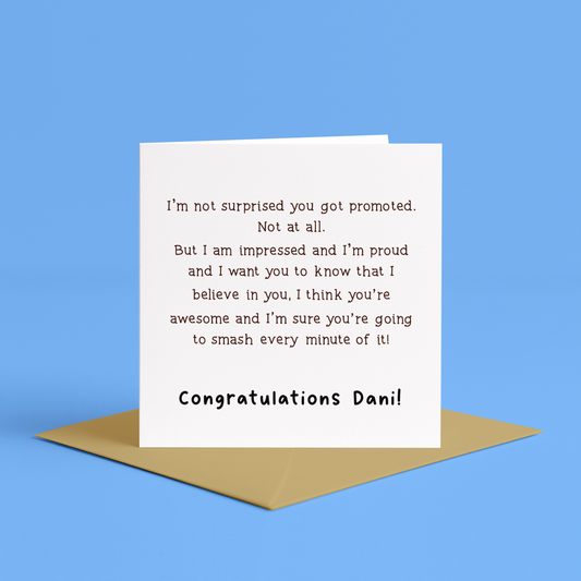 Personalised Congratulations On Your Promotion Card, Congratulations Promotion Card, Customised New Job Role Card, Personalised Promotion, Personalised You Got Promoted Card, Promotion Card, New Job card, Congratulations Card, Exciting Times Card, Rose Gold, Gold, Rainbow Foil, Personalised Promotion Card – New Job Card - Career Milestone Card - Good Luck Card - You've Got This Card - You Can Do It Card - Coworker