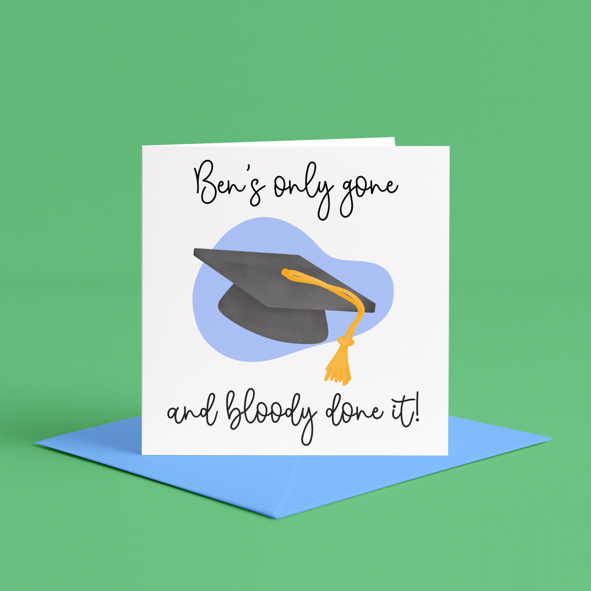 Personalised Uni Graduation Card for Him,  Well Done on Graduating Card, Son Graduation Card, Graduation Card with Name, College Graduation cards, well done on graduating card for son, son graduation card, boyfriend graduation cards, graduate card