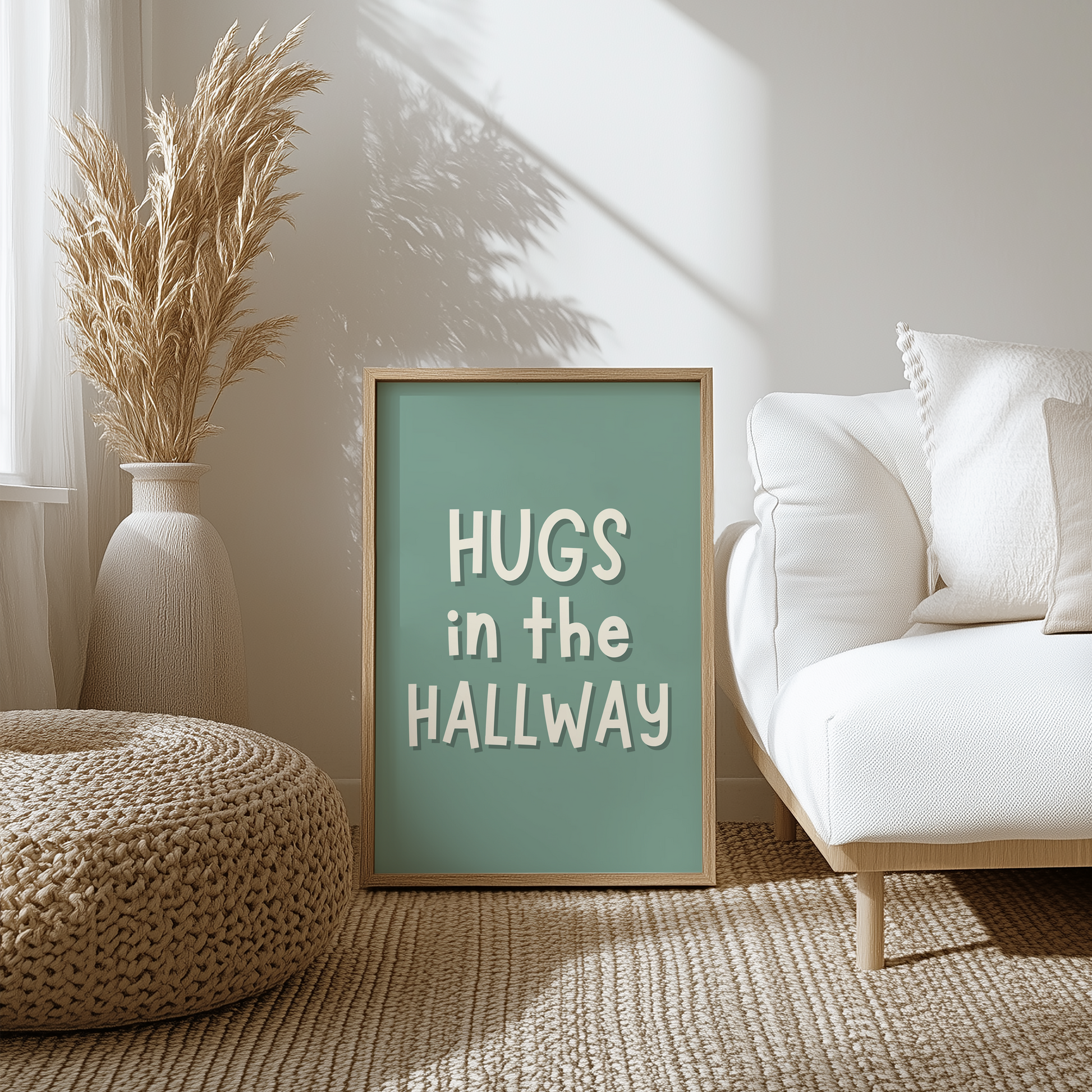 Hugs in the Hallway UNFRAMED Print | Hallway Posters Handwritten Wall Art Typography Art Wall Decor Fun Wall Art Quirky Art Hallway Decor, Hugs In The Hallway, Unframed Card Art Print, Entryway Wall Decor, Family Home Decor, Cream and Black, Hugs in the Hallway Print | Hallway Posters | Quirky Hallway Decor | Cute Modern Hallway Sign | Green & White, Hugs in the Hallway Print, Botanical Print, Colourful Prints, Cottage Decor, Boho Prints, Home Decor, Hallway Prints, Neutral Decor