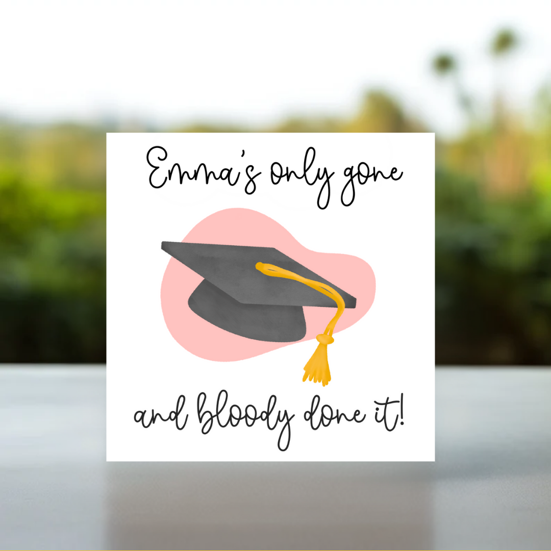 Personalized graduation card, Custom graduation card, Graduation card for her, Womens graduation card, Custom name graduation card, Graduation card with name, Female graduate card, Name personalized graduation card, girl graduation card for sister