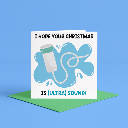 Ultrasound Tech Christmas Card, Medical Christmas Cards, Veterinary Christmas Card, for Vet Nurse Vet Tech, Ultrasonographer Christmas Card, Ultrasound Christmas card, Funny Christmas card for medical professionals, Christmas card ultrasound probe, Festive ultrasound tech card, Christmas card with funny ultrasound message, Christmas gift for sonographers, Punny ultrasound Christmas card, Ultrasound technician holiday card, ultrasound Christmas card, vet nurse christmas card, vet tech christmas
